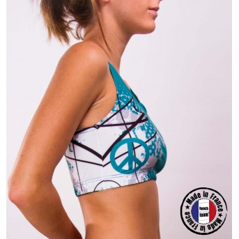 Brassière "Don't Speak, Just Play" Turquoise