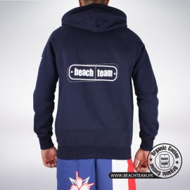 Sweat Zip Beach Team Coton Bio Bleu Marine